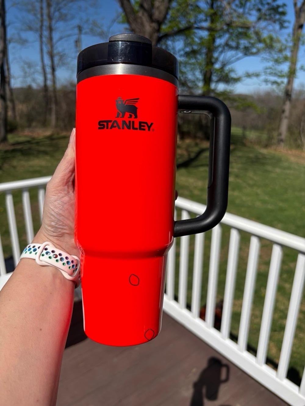 ♥️💖 Stanley Quencher Neon Orange 30 oz Tumbler - Picture 6 of 9